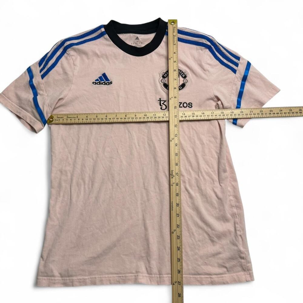 Adidas Manchester United Pink Soccer Jersey Tezos Logo Mens Medium - Picture 5 of 5